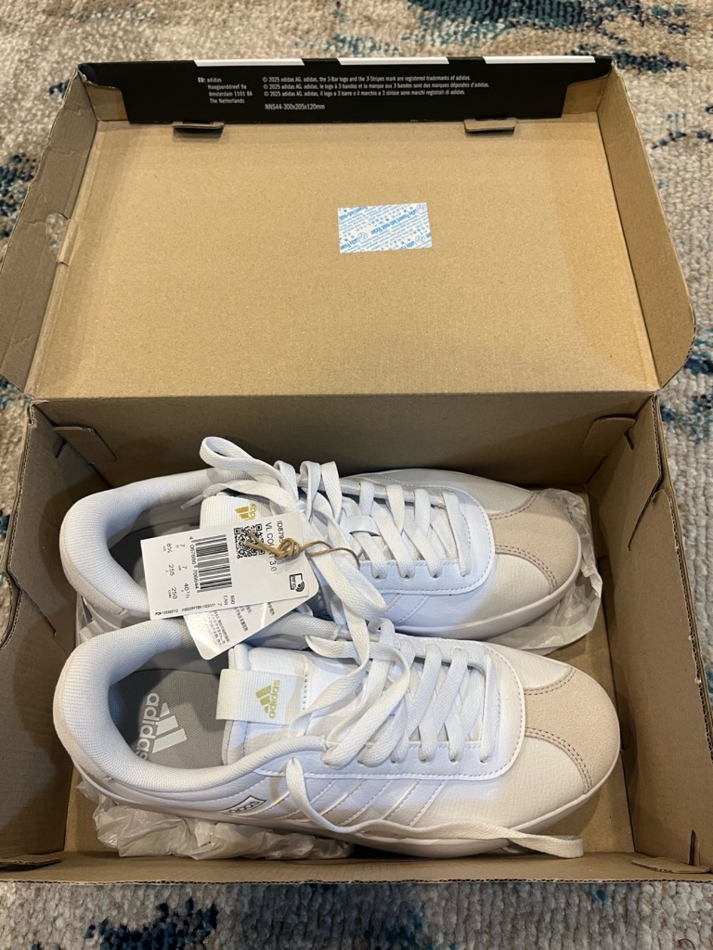 Adidas VL Court 3.0 White Sneakers Women’s Size 8.5